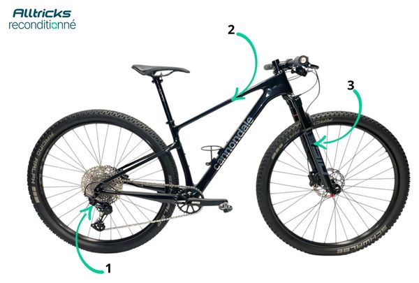 VTT Semi Rigide Cannondale Scalpel Carbon HT 4 Shomano Deore 12 V 29" Noir 2023 S / 154-162cm - Produit Reconditionné / Très Bon État