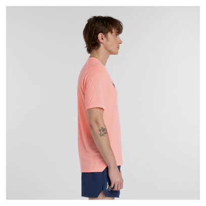 New Balance NYC Marathon Athletics Roze Heren Jersey met korte mouwen