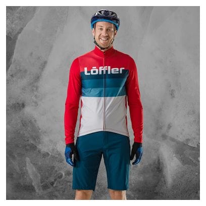 Maillot de cyclisme Loeffler à manches longues M / L / S Jersey Messenger Mid-Rouge