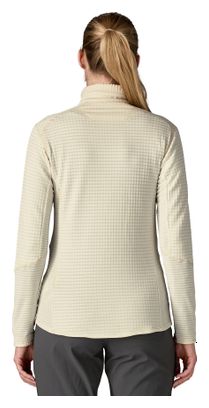 Polaire Patagonia R1 1/2 Zip Blanc Femme