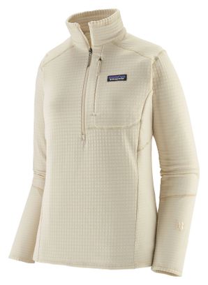 Polaire Patagonia R1 1/2 Zip Blanc Femme