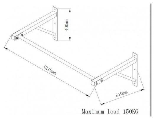 Barre de traction murale adaptée pour les kipping pull-ups