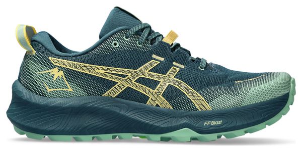 Asics Gel Trabuco 12 Blue Green Yellow Trail Running Shoes