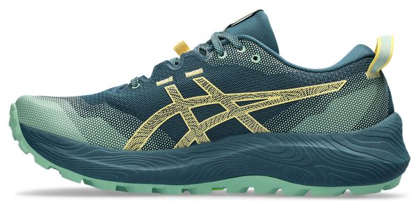 Asics Gel Trabuco 12 Blue Green Yellow Trail Running Shoes