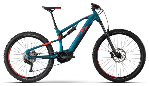 R Raymon TrailRay 160E 7.0 Vollgefedertes Elektro-MTB Tektro M350 9S 630Wh 29''/27.5'' Blau Orange 2024