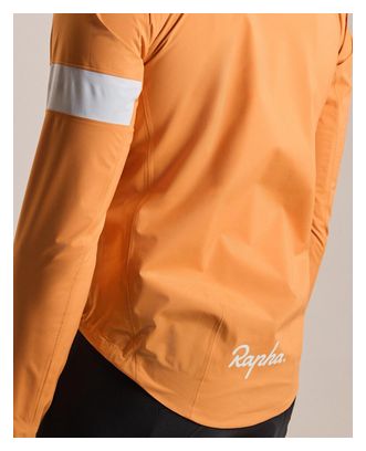 Rapha Core III Wasserdichte Jacke für Herren, Orange/Weiß