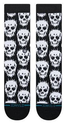 Chaussettes Stance Static Skull Crew Noir/Blanc