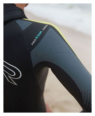 Tuta da triathlon da donna TYR Hurricane Cat 2 Nera / Gialla / Turchese