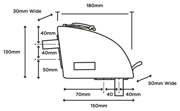 Restrap Rear Top Tube Bag 0.8 L Schwarz