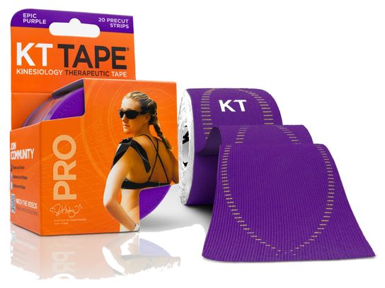 KT TAPE Roll vorgeschnittenes Band PRO Purple 20 Bänder