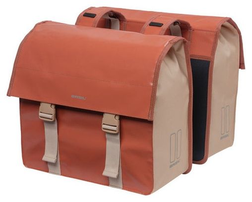 Basil Urban Load Double Bag 48-53L Terra Red/Pink