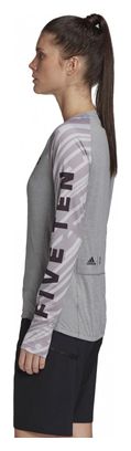 T-Shirt Manches Longues adidas Five Ten Femme Trailcross Ls Gris