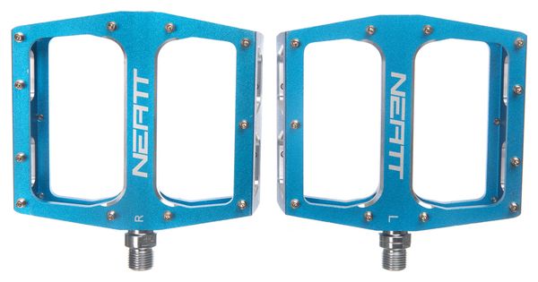 Neatt Attack V2 XL Flat Pedal Pair 11 Pins Blue