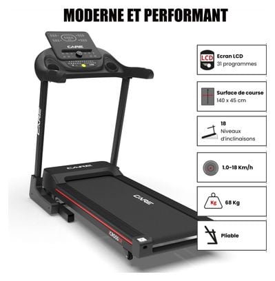 Tapis de course connecté - 18km/h - CARE - CROSSER - KINOMAP