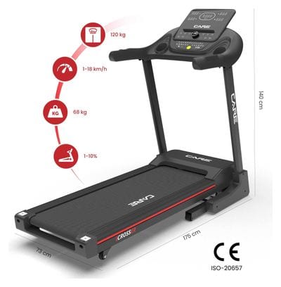 Tapis de course connecté - 18km/h - CARE - CROSSER - KINOMAP