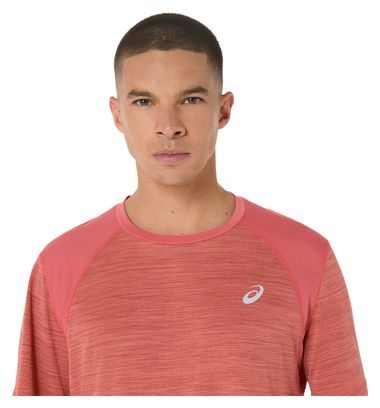 T-Shirt Running Asics Road Rose Homme
