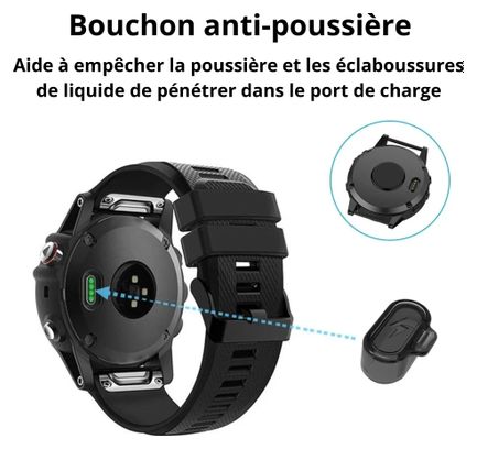 Lot De 10 Bouchons Anti-poussière Silicone Pour Port De Charge Fenix 5 / 5S / 5X / Plus – Protège Ton Connecteur