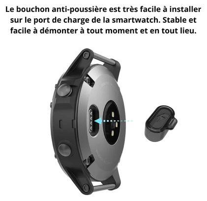 Capuchon anti-poussière pour port de charge montre Garmin