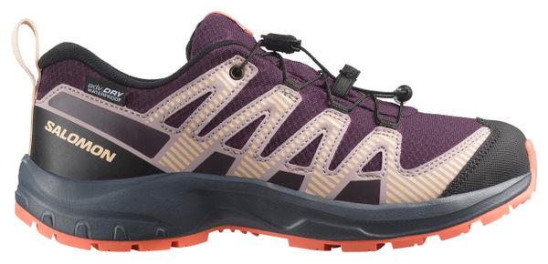 Salomon XA Pro V8 Waterproof Violet/Rose Children's Trail Shoes