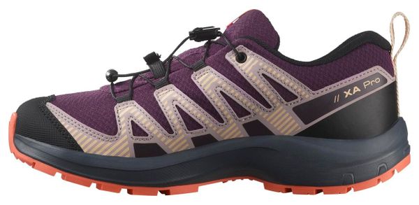 Salomon XA Pro V8 Waterproof Violet/Rose Children's Trail Shoes