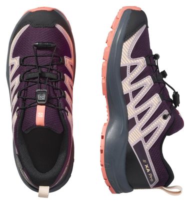 Salomon XA Pro V8 Waterproof Violet/Rose Children's Trail Shoes