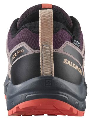 Salomon XA Pro V8 Waterproof Violet/Rose Children's Trail Shoes