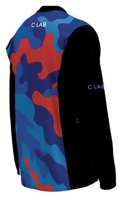 Maillot Manches Longues MTB Enduro Camo Bleu