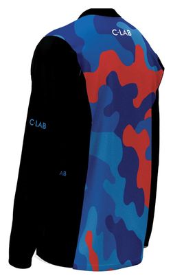 Maillot Manches Longues MTB Enduro Camo Bleu
