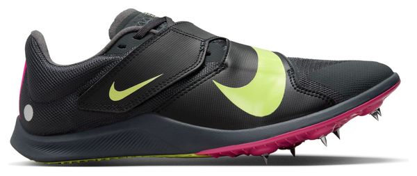 Nike Zoom Rival Jump Track Shoes Black Pink Yellow