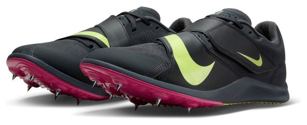 Nike Zoom Rival Jump Track Shoes Black Pink Yellow