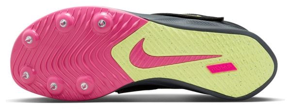 Nike Zoom Rival Jump Track Shoes Black Pink Yellow