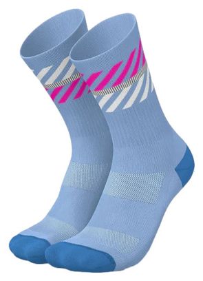 Chaussettes Incylence Merino Light Lanes Bleu clair/Rose