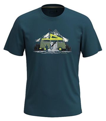 T-Shirt SmartWool River Van Graphic Bleu