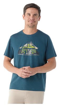 T-Shirt SmartWool River Van Graphic Bleu