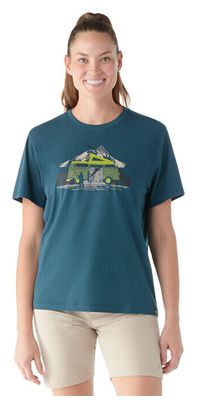 T-Shirt SmartWool River Van Graphic Bleu