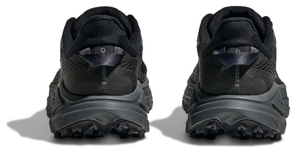 Hoka Challenger 8 Large zwarte trailschoenen voor dames