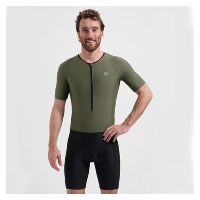 Combinaison Trifonction Unisexe Manches Courtes Rogelli Florida Noir/Vert
