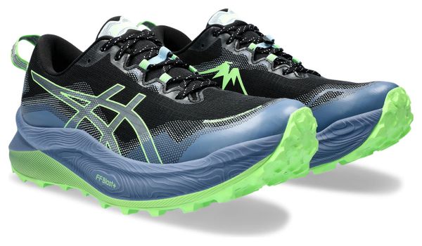 Asics Trabuco Max 3 Zwart Groen Trail Hardloopschoenen