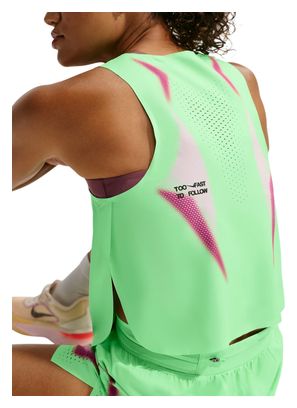 Débardeur Crop Nike AeroSwift Vert Femme