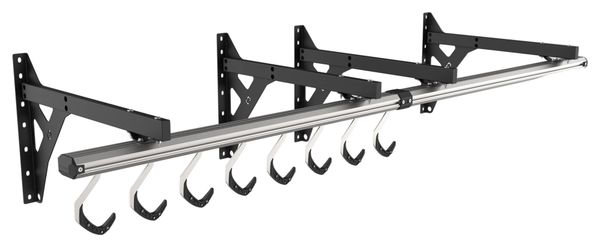 Sistema di stoccaggio a parete per biciclette Stashed SpaceRail per 8 biciclette