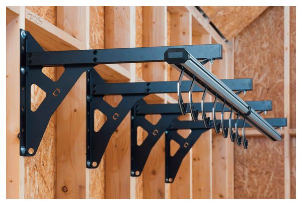 Sistema di stoccaggio a parete per biciclette Stashed SpaceRail per 8 biciclette