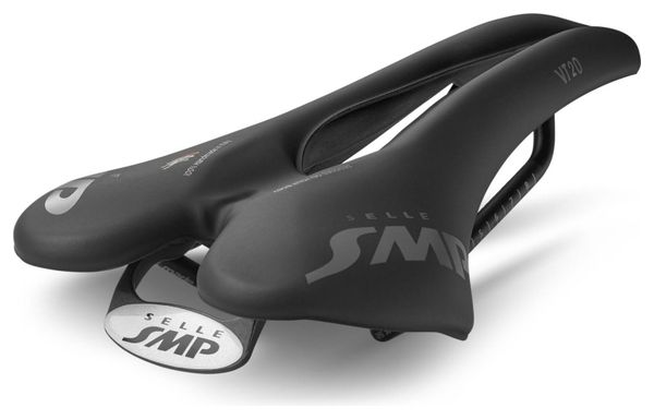 Sella SMP VT20 con binari in acciaio inossidabile nero