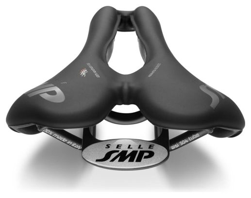 Sella SMP VT20 con binari in acciaio inossidabile nero