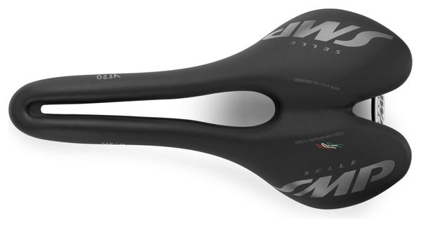 Sella SMP VT20 con binari in acciaio inossidabile nero