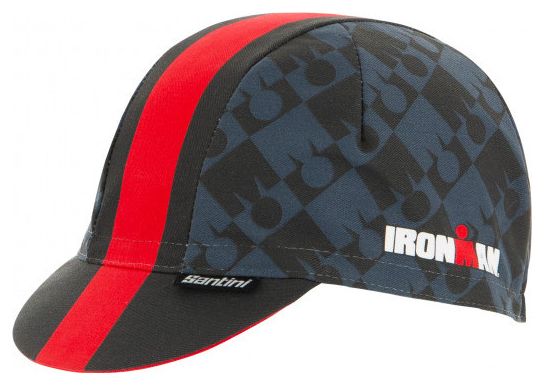 Santini X Ironman VIS Cap Black / Red