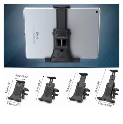 Support vélo pour tablette et smartphone – Guidon 18 à 50 mm  rotation 360°