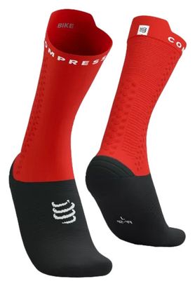 Calcetines Compressport Pro Racing v4.0 Bike Rojo/Negro