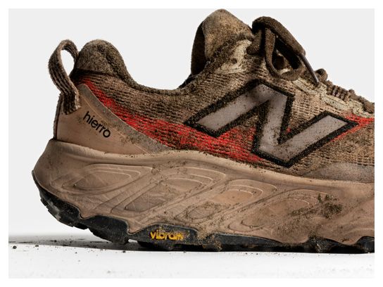 New Balance Fresh Foam X Hierro v9 Bruin/Rood Heren Trail Schoenen