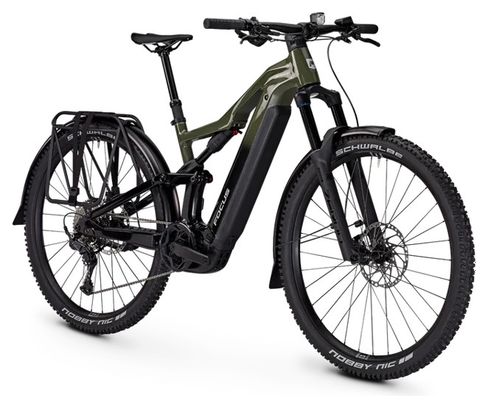 Mountain bike elettrica full-suspension Focus Thron² 6.7 EQP 10V 800Wh Bosch 100 Nm 29'' Verde/Nero 2025