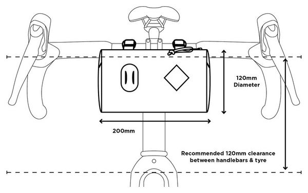 Restrap Canister Bag 1.5L Handlebar Bag Orange